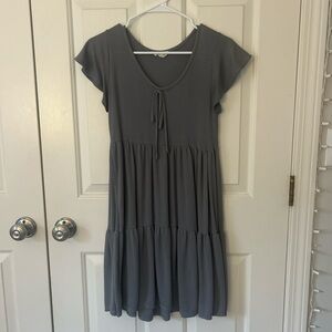 Gray Tiered Dress